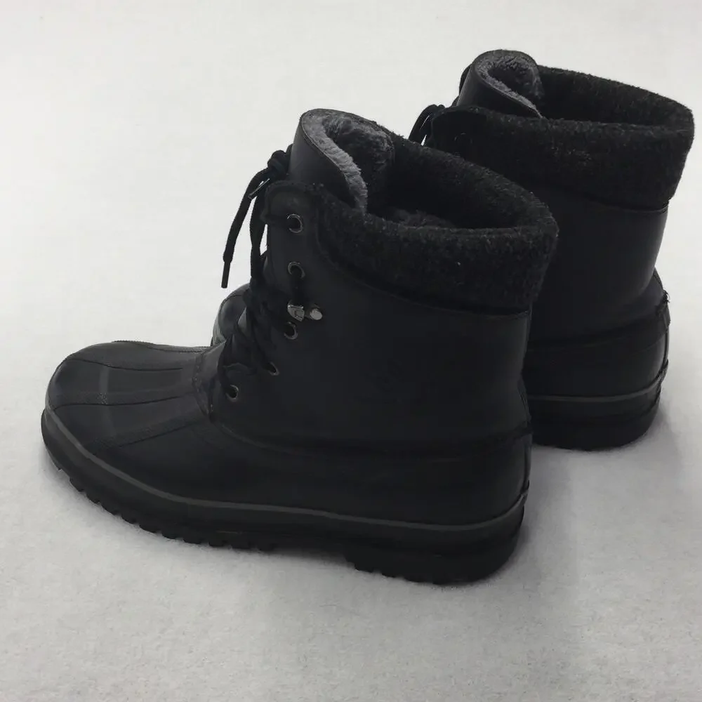 Dream Pairs Blazzer-1 Snow Boots Mens Size 9 Black Insulated Winter Lace Up